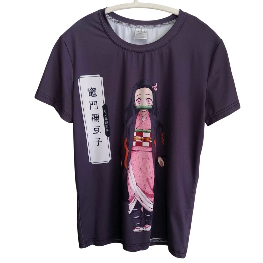 Demon Slayer tee character Nezuko Kamado size Med blk/grey anime fairy grunge